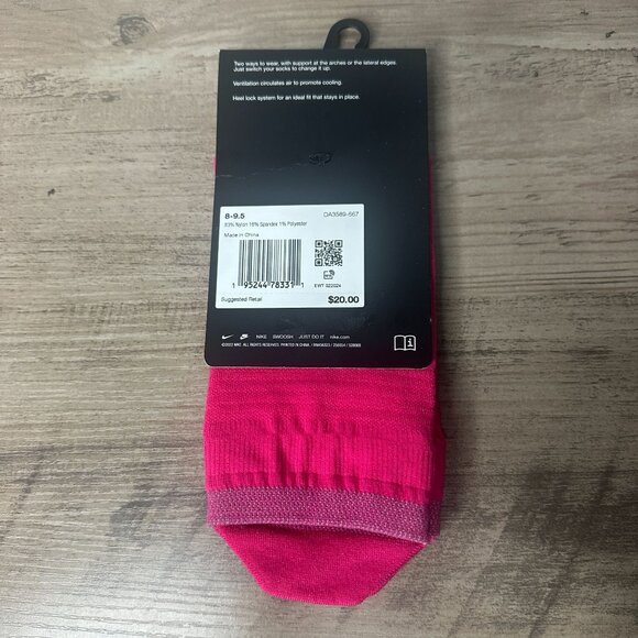 NWT Nike Women Spark Lightweight No Show Run Socks Pink Size Medium (DA3589-667) - Picture 5 of 9